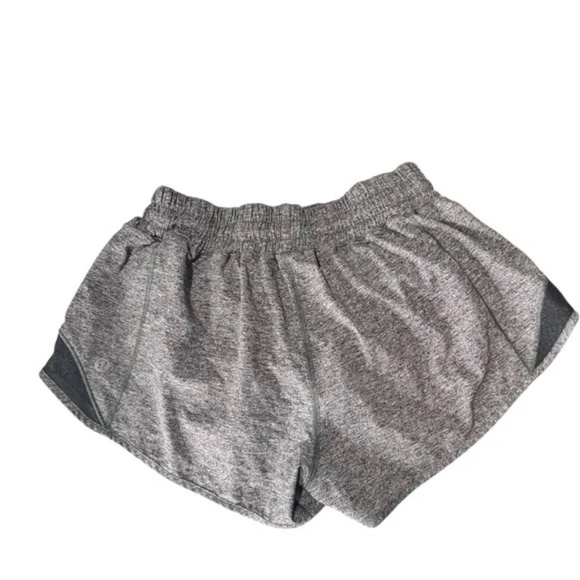 Lululemon Hotty Hot Marl Heather Grey 2.5” Running Athletic Shorts Sz 4 - Picture 2 of 8